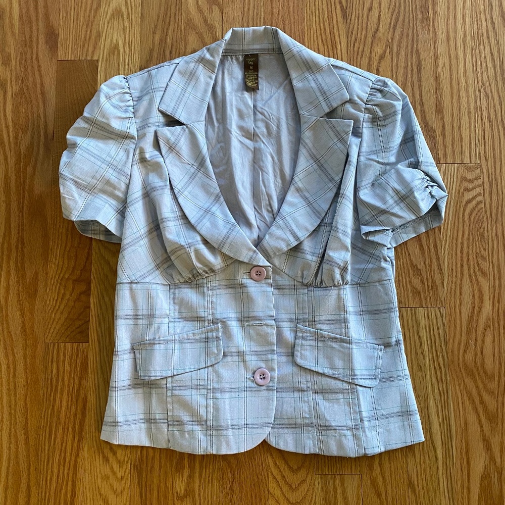 Light Blue & Pink Blouse by Copper Key Size M
